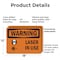 Signmission Radiation & Laser Sign, 12 in H x 18 in W, Plastic, Rectangle OS-2PACK-WS-P-1218-L-12231 - alternate 6